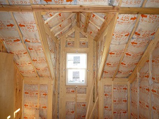 断熱材の入った壁と屋根